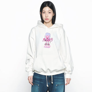 HEART ALIEN HOODIE CREAM
