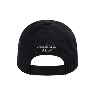 LAUREL EMBLEM DESTROYED WASHING BALL CAP BLACK