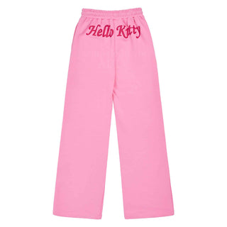 acme de la vie / Sanrio HELLO KITTY LETTERING BOOTS CUT PANTS PINK