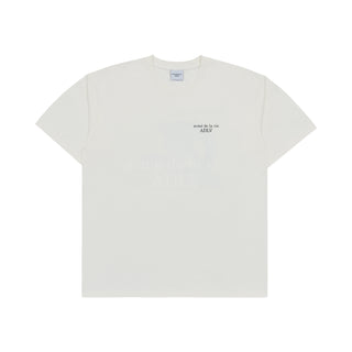 FUZZY NEW SYMBOL LOGO SHORT SLEEVE T-SHIRT CREAM