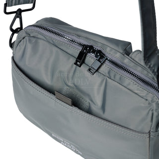 SYMBOL RIVET MULTI POKET CROSS BAG GREY