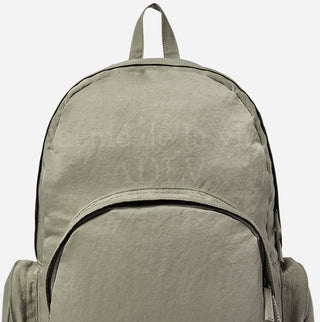 BASIC LOGO STITCH NYLON BACKPACK KHAKI