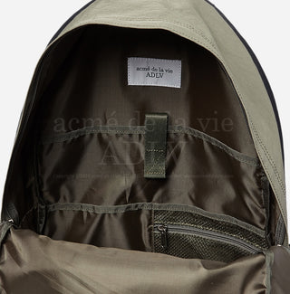 BASIC LOGO STITCH NYLON BACKPACK KHAKI