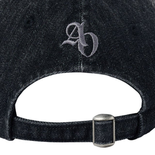 DAMAGE WASHING DENIM BALL CAP BLACK