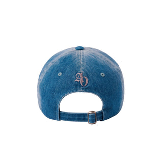 DAMAGE WASHING DENIM BALL CAP BLUE