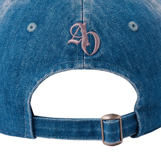 DAMAGE WASHING DENIM BALL CAP BLUE