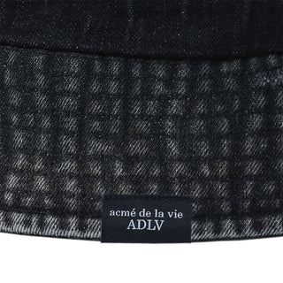 DAMAGE WASHING DENIM BUCKET HAT BLACK