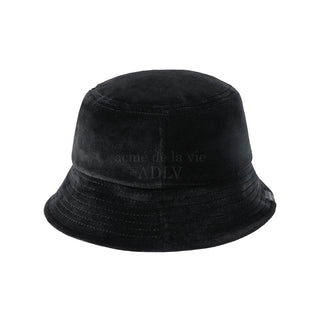 BASIC LOGO VELOUR BUCKET HAT BLACK