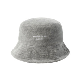 BASIC LOGO VELOUR BUCKET HAT MELANGE