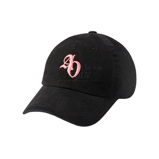 COLOR POINT SMALL SYMBOL BALL CAP BLACK