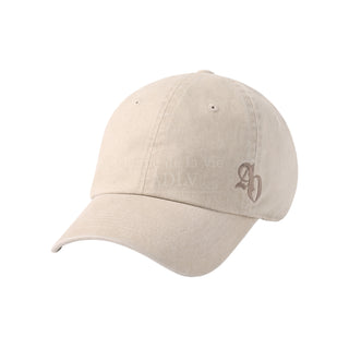 SIDE SYMBOL POINT PIGMENT WASHING BALL CAP BEIGE