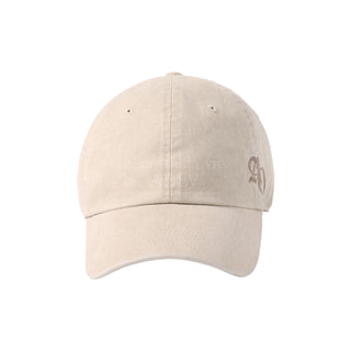 SIDE SYMBOL POINT PIGMENT WASHING BALL CAP BEIGE