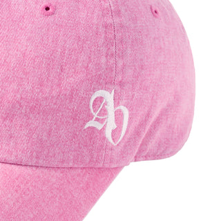 SIDE SYMBOL POINT PIGMENT WASHING BALL CAP PINK