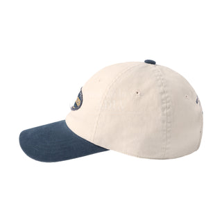 TWO TONE APPLIQUE PATCH BALL CAP NAVY