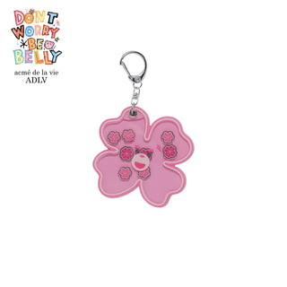 CLOVER BELLY ACRYLIC SHAKER KEYRING PINK