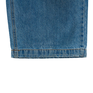 COATING WASHING WIDE DENIM PANTS DARK BLUE