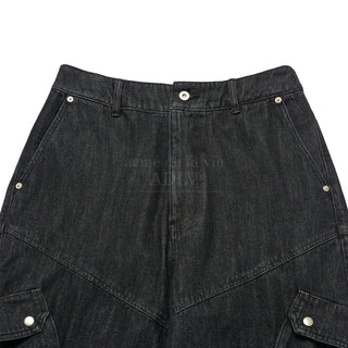 UTILITY POCKET DENIM PANTS BLACK