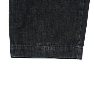 UTILITY POCKET DENIM PANTS BLACK