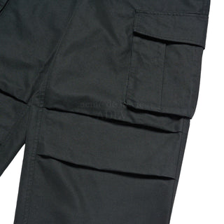 SEMI WIDE PARACHUTE CARGO POCKET PANTS BLACK