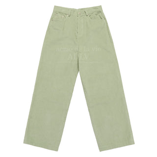 WIDE BIG CORDUROY PANTS MINT