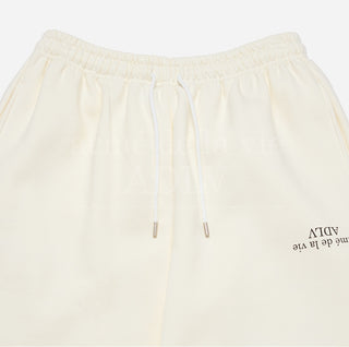 UPSIDE DOWN LOGO NAPPING ZURRY PANTS IVORY