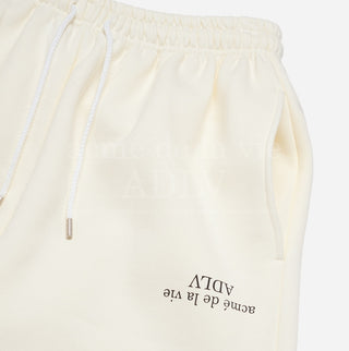 UPSIDE DOWN LOGO NAPPING ZURRY PANTS IVORY