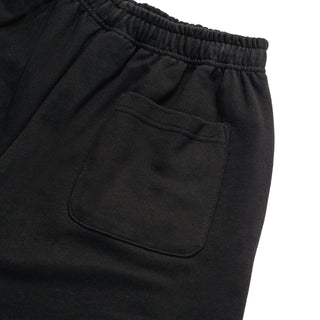 CHAIN EMBOSSING SCRIPT NEEDLEWORK SHORT PANTS BLACK