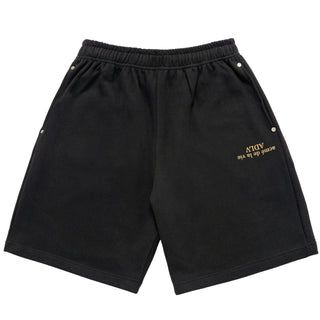 UPSIDE DOWN BASIC LOGO SHORT PANTS BLACK