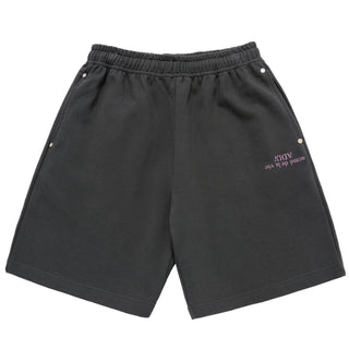 UPSIDE DOWN BASIC LOGO SHORT PANTS CHARCOAL