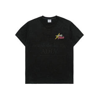 CRACK STAR LOGO SHORT SLEEVE T-SHRIT BLACK