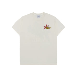 CRACK STAR LOGO SHORT SLEEVE T-SHIRT CREAM