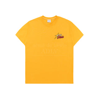 CRACK STAR LOGO SHORT SLEEVE T-SHIRT YELLOW