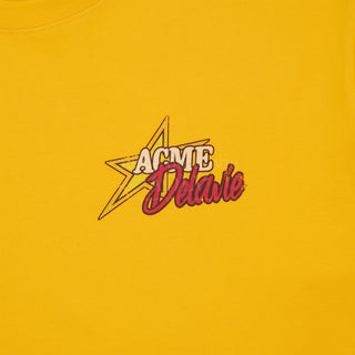 CRACK STAR LOGO SHORT SLEEVE T-SHIRT YELLOW