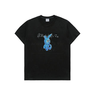 RETRO RABBIT SHORT SLEEVE T-SHIRT BLACK