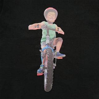 BICYCLES BOY BABY FACE SHORT SLEEVE T-SHIRT (OVERSEAS EXCLUSIVE) BLACK