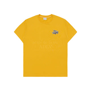 GRAFFITI FONT LOGO SHORT SLEEVE T-SHIRT (OVERSEAS EXCLUSIVE) YELLOW