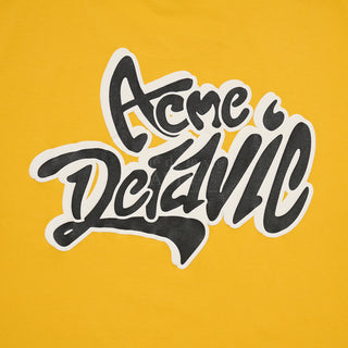 GRAFFITI FONT LOGO SHORT SLEEVE T-SHIRT (OVERSEAS EXCLUSIVE) YELLOW