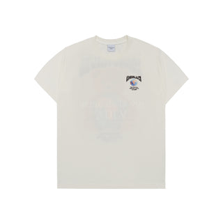 WORLD WIDE GLOBE BEAR ARTWORK SHORT SLEEVE T-SHIRT (OVERSEAS EXCLUSIVE) CREAM