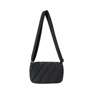 DIAGONAL PADDED CROSS BAG BLACK