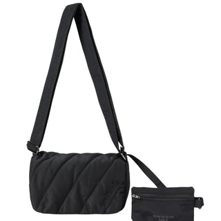 DIAGONAL PADDED CROSS BAG BLACK