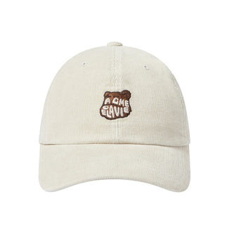 AC BEAR CORDUROY POINT BALL CAP BEIGE