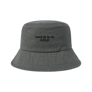 BASIC LOGO BUCKET HAT CHARCOAL