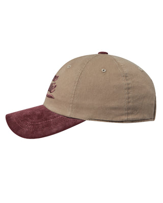 CORDUROY COLOR SCHEME BALL CAP RED