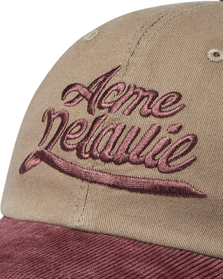 CORDUROY COLOR SCHEME BALL CAP RED