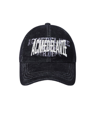 CORDUROY STITCH POINT BALL CAP BLACK