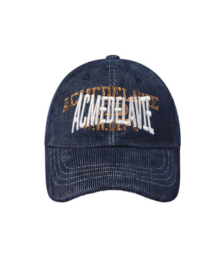 CORDUROY STITCH POINT BALL CAP NAVY