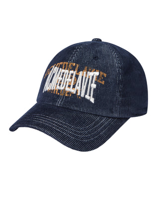 CORDUROY STITCH POINT BALL CAP NAVY