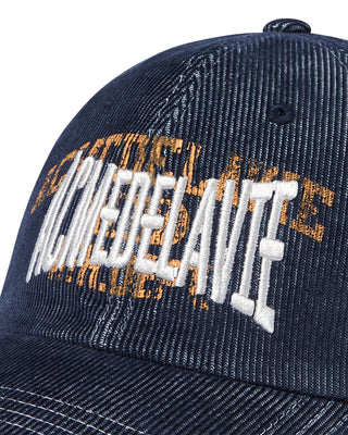 CORDUROY STITCH POINT BALL CAP NAVY