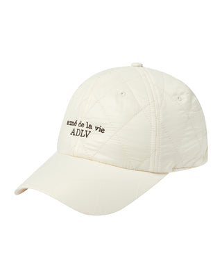 DIA QUILTED BALL CAP BEIGE