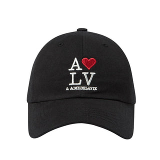 LOVE ADLV COTTON BALL CAP BLACK